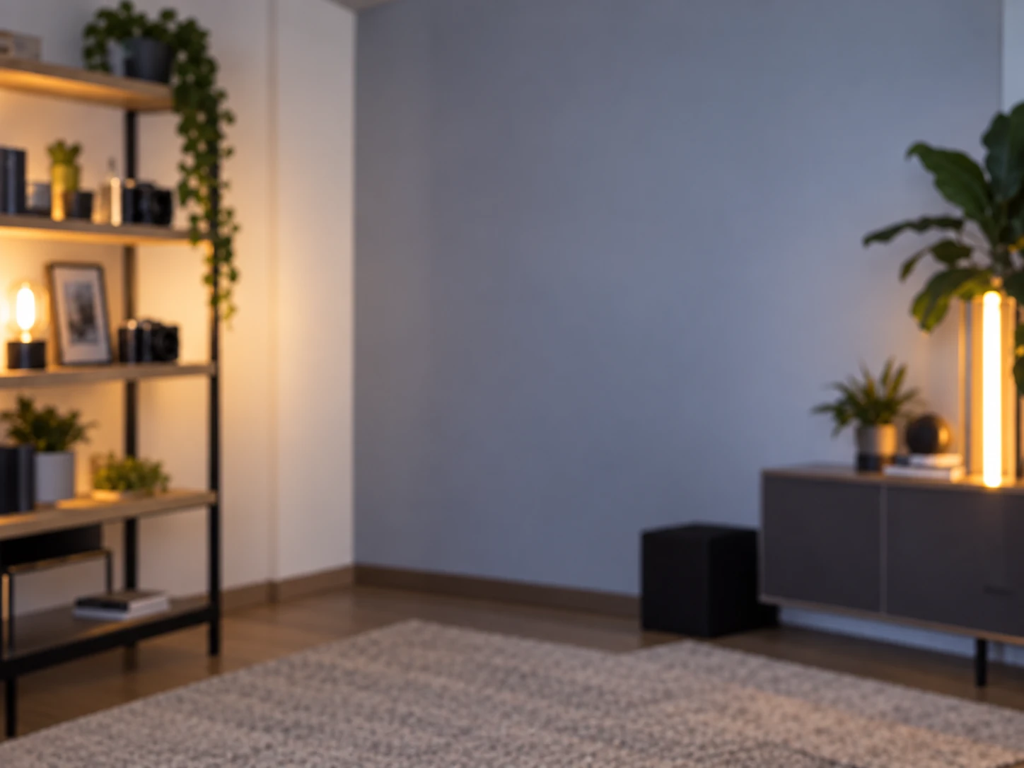 Video creator set in a softly lit home studio